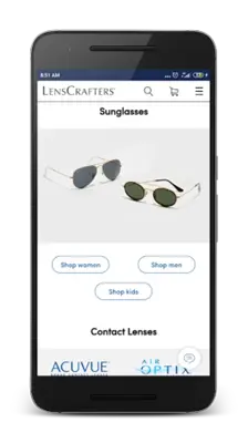 Glasses Online USA android App screenshot 0