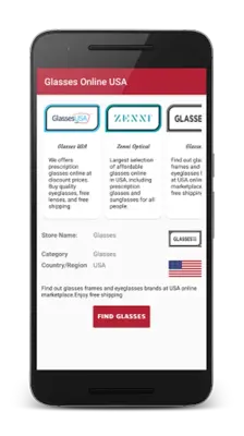 Glasses Online USA android App screenshot 3